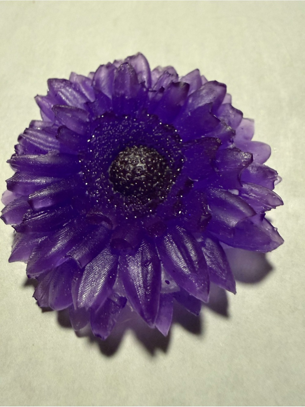 Handcrafted Purple Floral Refrigerator Magnet